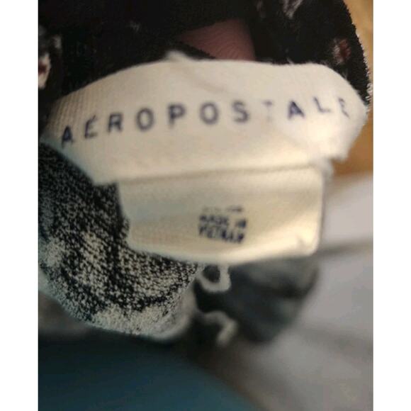 Aeropostale Dress Womens Extra Small Black Floral Tie-Neck Sundress - Picture 6 of 7